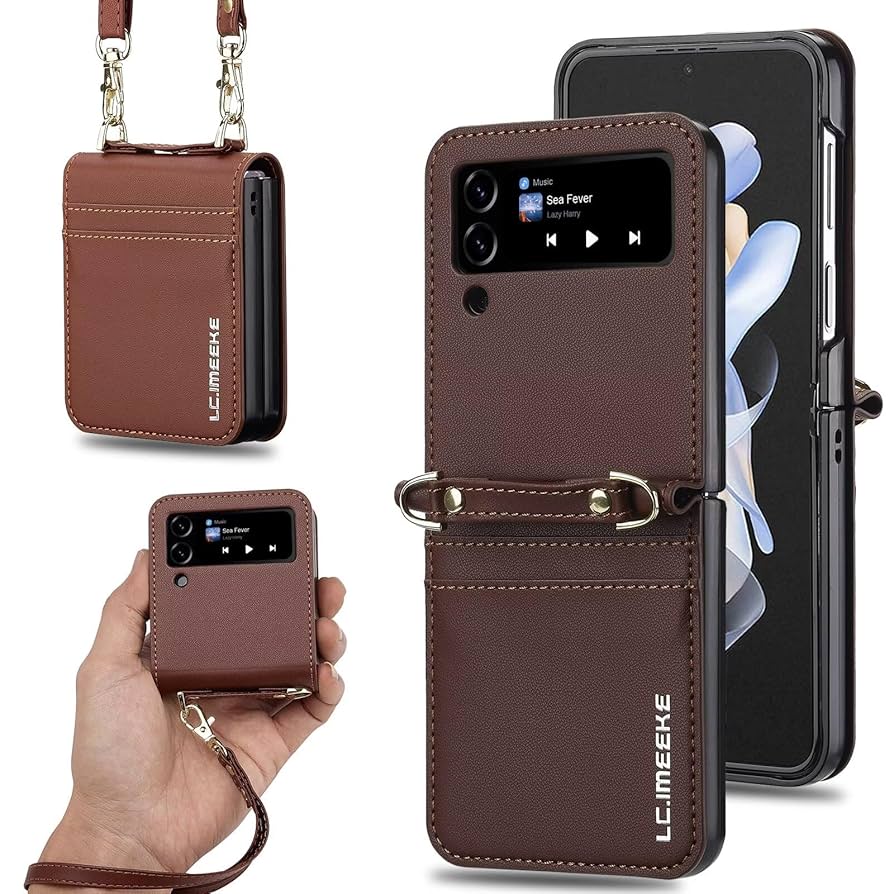 Amazon.co.jp: Galaxy Z Flip4 ケース 手帳型 ショルダー